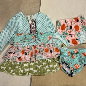 Matilda Jane Blue and Pink Kids Matching Set
